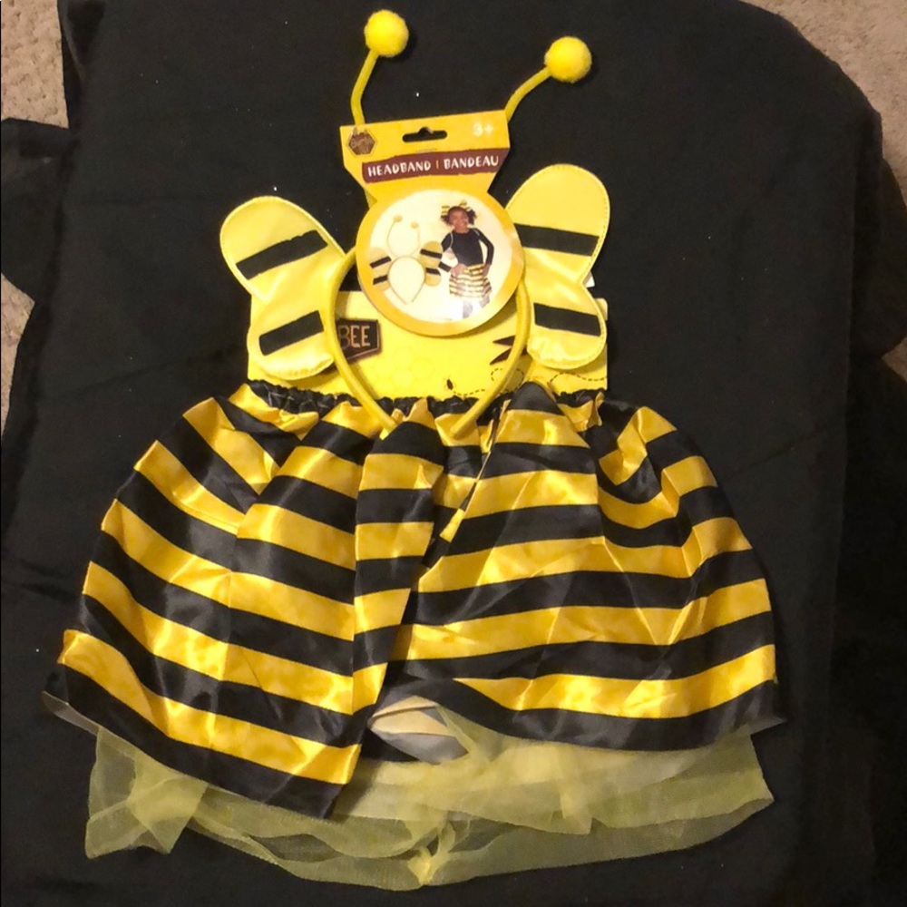 Bumble Bee Skirt & Headband. Costume. New. OS